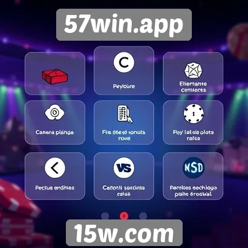 Funcionalidades do cassino virtual 57win.app